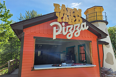 Barn Yard Pizza sign